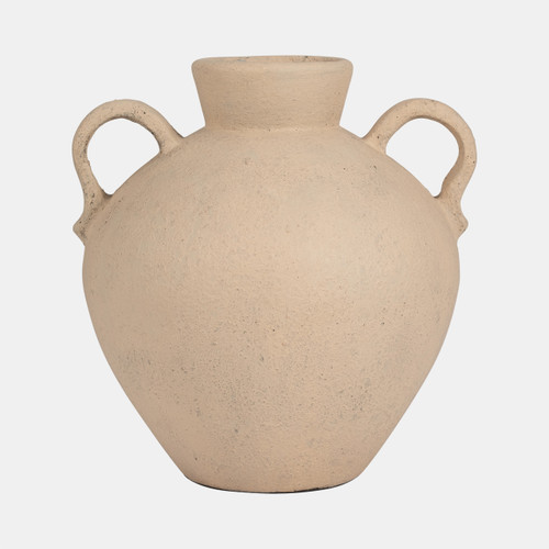 sagebrook home Terracotta 16" Organic Jug With 2 Handles Ivory Wishlist Create New