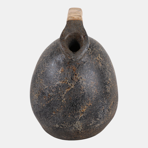 Sagebrook Home Terracotta 16" Rustic Jug W/ Woven Handle Multi Wishlist Create New