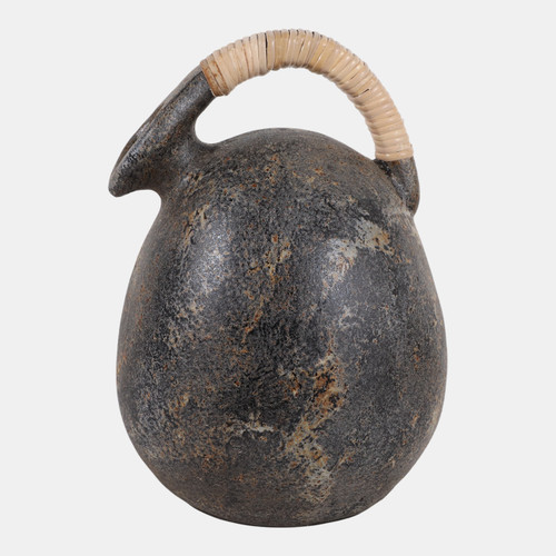 Sagebrook Home Terracotta 16" Rustic Jug W/ Woven Handle Multi Wishlist Create New