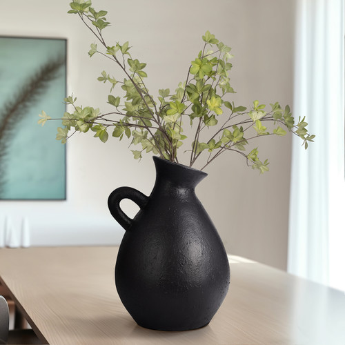 Sagebrook Home Terracotta 18" Organic Jug With Handle Black Wishlist Create New