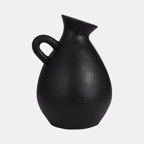 sagebrook home Terracotta 18" Organic Jug With Handle Black Wishlist Create New