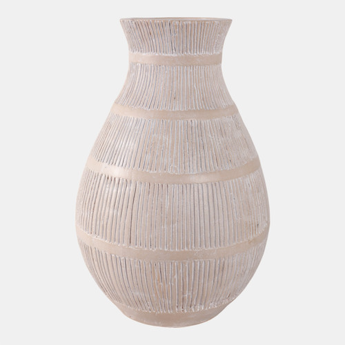 Sagebrook Home Terracotta 19" Organic Vase With Lines Ivory Wishlist Create New