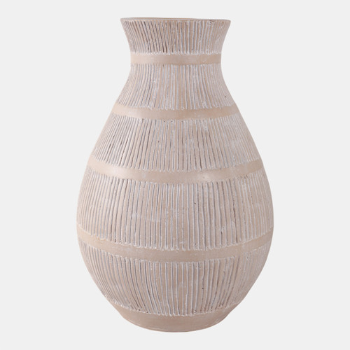 Sagebrook Home Terracotta 19" Organic Vase With Lines Ivory Wishlist Create New