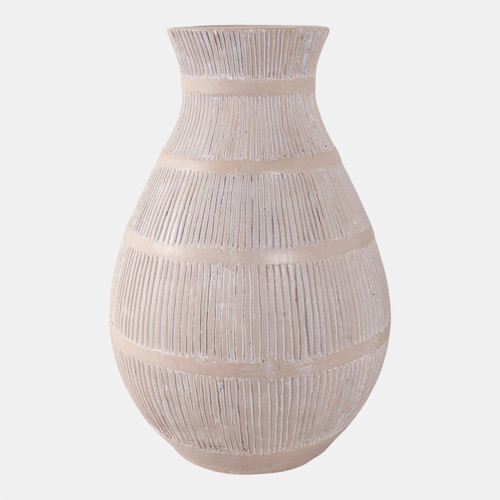 sagebrook home Terracotta 19" Organic Vase With Lines Ivory Wishlist Create New