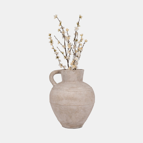 Sagebrook Home Terracotta 22" Jug Vase W/ Handle Ivory Wishlist Create New