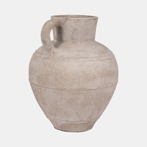 Sagebrook Home Terracotta 22" Jug Vase W/ Handle Ivory Wishlist Create New