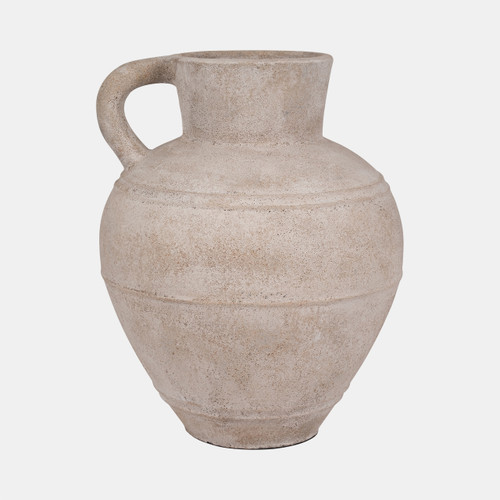 sagebrook home Terracotta 22" Jug Vase W/ Handle Ivory Wishlist Create New
