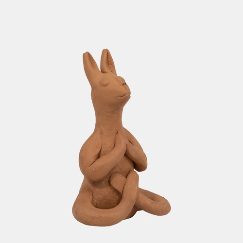Sagebrook Home Terracotta 7" Namaste Yoga Bunny Natural Wishlist Create New