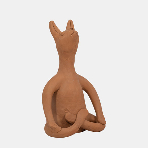 Sagebrook Home Terracotta 9" Om Yoga Bunny Natural Wishlist Create New