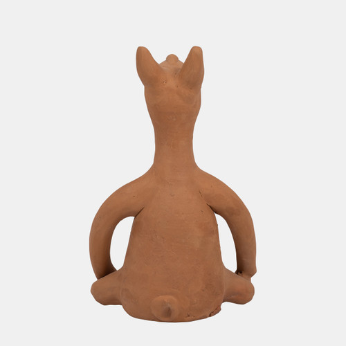 Sagebrook Home Terracotta 9" Om Yoga Bunny Natural Wishlist Create New