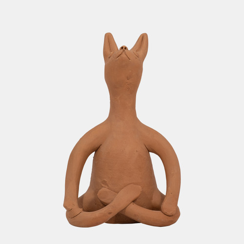 sagebrook home Terracotta 9" Om Yoga Bunny Natural Wishlist Create New