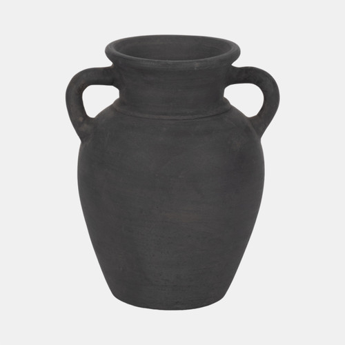 sagebrook home Terracotta 9" Vase With Handles Black Wishlist Create New
