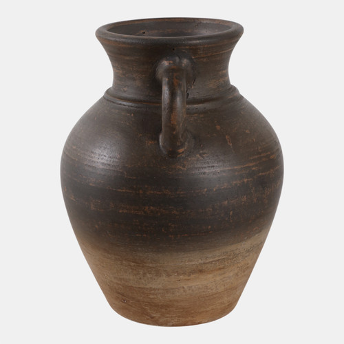 Sagebrook Home Terracotta 9" Vase With Handles Chocolate Brown Wishlist Create New