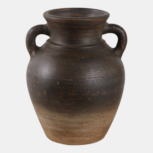 Sagebrook Home Terracotta 9" Vase With Handles Chocolate Brown Wishlist Create New