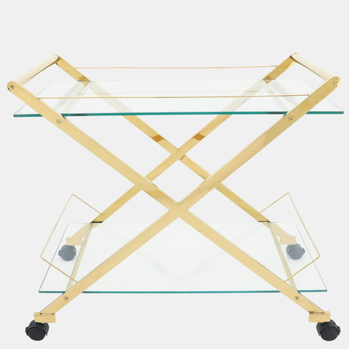 sagebrook home Two Tier 31" Rolling Bar Cart gold Kd Wishlist Create New