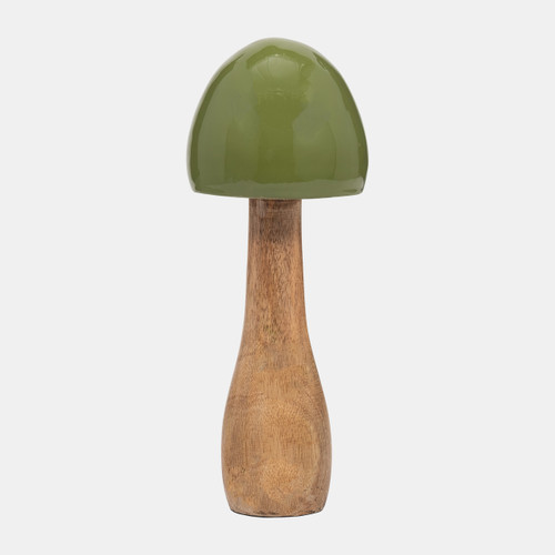 Sagebrook Home Wood 10" Coned Mushroom Olive Wishlist Create New