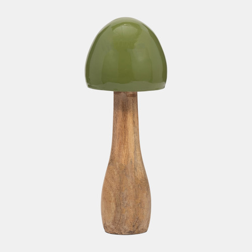 sagebrook home Wood 10" Coned Mushroom Olive Wishlist Create New