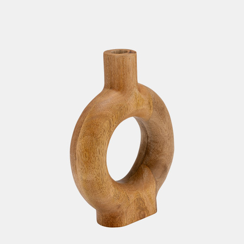 Sagebrook Home Wood 10"h Donut Shaped Vase Brown Wishlist Create New