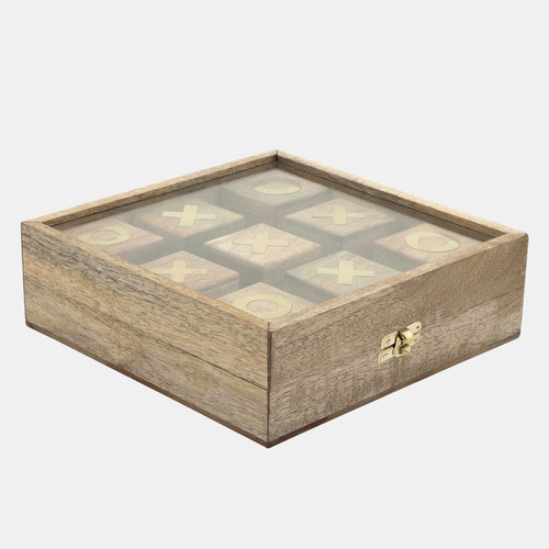 Sagebrook Home Wood 10x10 Tic Tac Toe Natural Wishlist Create New