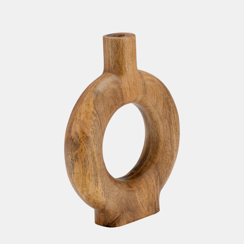 Sagebrook Home Wood 12"h Donut Shaped Vase Brown Wishlist Create New