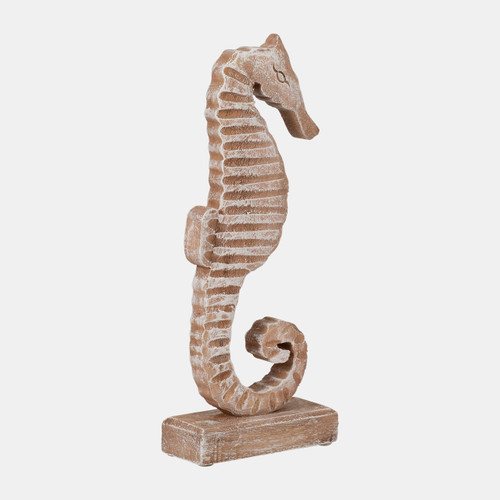 Sagebrook Home Wood 13"h Seahorse Rustic White Wishlist Create New
