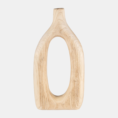 sagebrook home Wood 14"h Cut-out Vase Natural Wishlist Create New