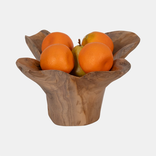 Sagebrook Home Wood 14" Teak Bowl Natural Wishlist Create New
