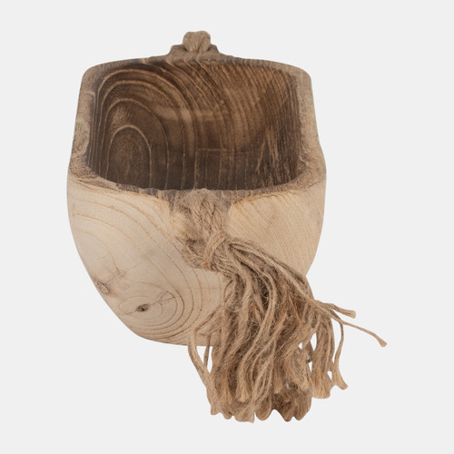 Sagebrook Home Wood 15" Tray W/ Tassels Natural Wishlist Create New