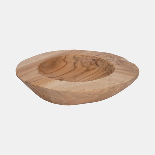 Sagebrook Home Wood 16" Teak Organic Bowl Natural Wishlist Create New