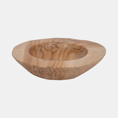 Sagebrook Home Wood 16" Teak Organic Bowl Natural Wishlist Create New
