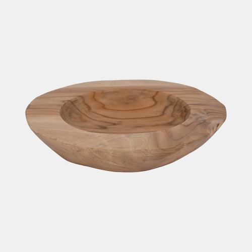sagebrook home Wood 16" Teak Organic Bowl Natural Wishlist Create New