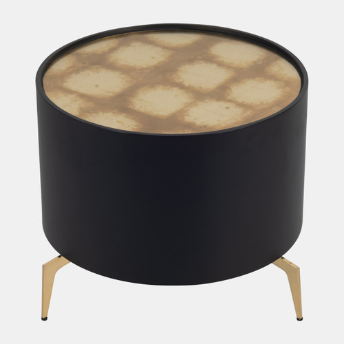 Sagebrook Home Wood 24" Gold Leaf Top Side Table Blk/gld Wishlist Create New