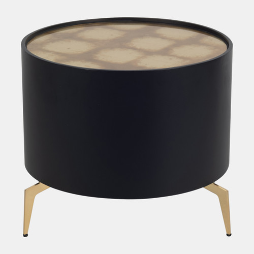 sagebrook home Wood 24" Gold Leaf Top Side Table Blk/gld Wishlist Create New