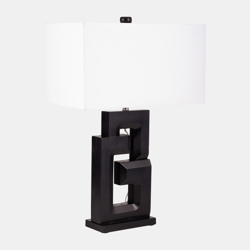 Sagebrook Home Wood 27"h Geometric Lamp Black Wishlist Create New