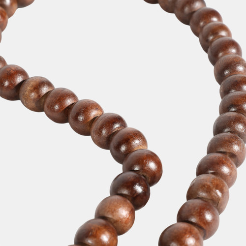 Sagebrook Home Wood 30x.75 Double Bead Garland Dark Brown Wishlist Create New