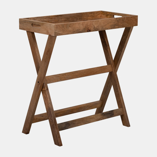 Sagebrook Home Wood 30x32" Butler Tray W/ Stand Brown Kd Wishlist Create New