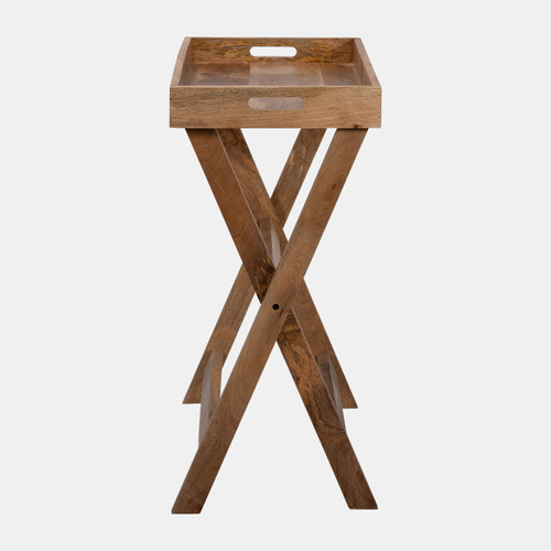 Sagebrook Home Wood 30x32" Butler Tray W/ Stand Brown Kd Wishlist Create New