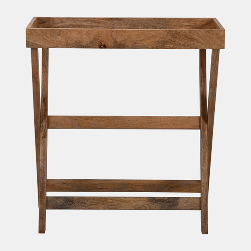 sagebrook home Wood 30x32" Butler Tray W/ Stand Brown Kd Wishlist Create New