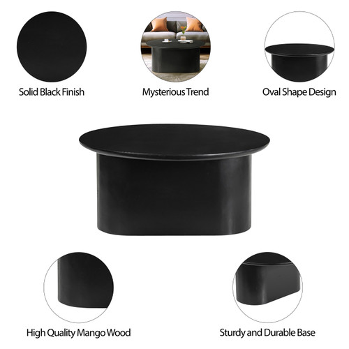 Sagebrook Home Wood 32" Minimalist Coffee Table Black Wishlist Create New