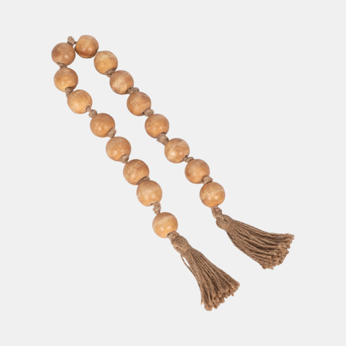 Sagebrook Home Wood 32x1.25 Bead Garland Natural Wishlist Create New