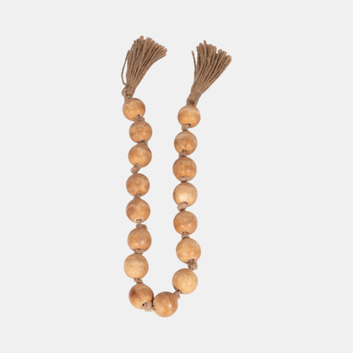 Sagebrook Home Wood 32x1.25 Bead Garland Natural Wishlist Create New