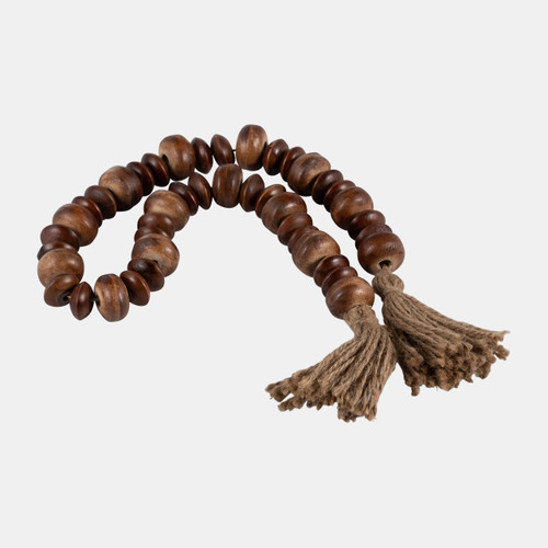 Sagebrook Home Wood 32x1.25 Flat Beads Garland Natural Wishlist Create New