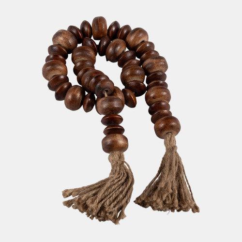 Sagebrook Home Wood 32x1.25 Flat Beads Garland Natural Wishlist Create New