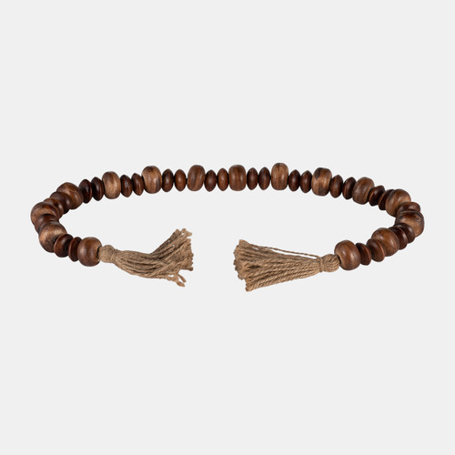 sagebrook home Wood 32x1.25 Flat Beads Garland Natural Wishlist Create New