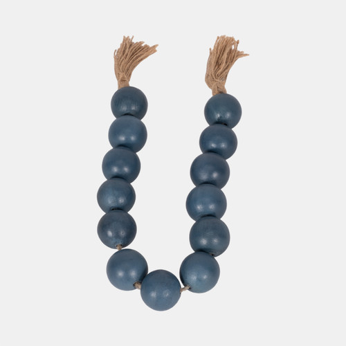Sagebrook Home Wood 32x2 Large Bead Garland W/ Tassel Teal/blu Wishlist Create New
