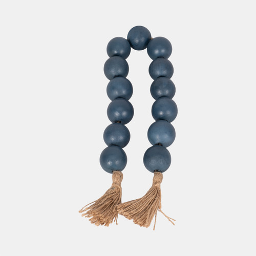 sagebrook home Wood 32x2 Large Bead Garland W/ Tassel Teal/blu Wishlist Create New