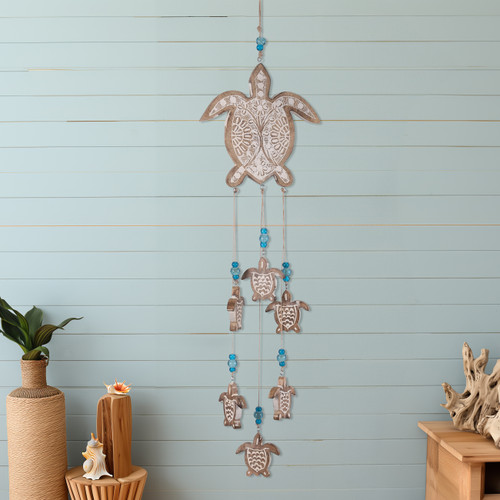 Sagebrook Home Wood 35" Sea Turtle Hangings Multi Wishlist Create New