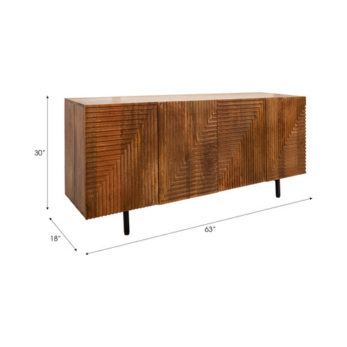 Sagebrook Home Wood 4-door Fluteboard Cabinet Brown Wishlist Create New