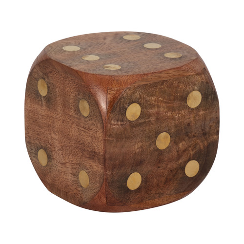 Sagebrook Home Wood 5x5 Dice Antique Brown Wishlist Create New