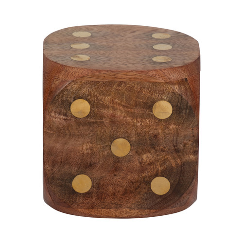 sagebrook home Wood 5x5 Dice Antique Brown Wishlist Create New